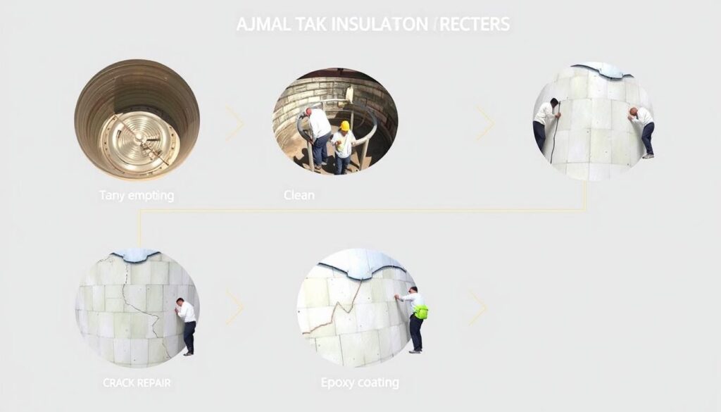 خطوات عزل الخزانات في مؤسسة أجمل العيد للمقاولات العامة