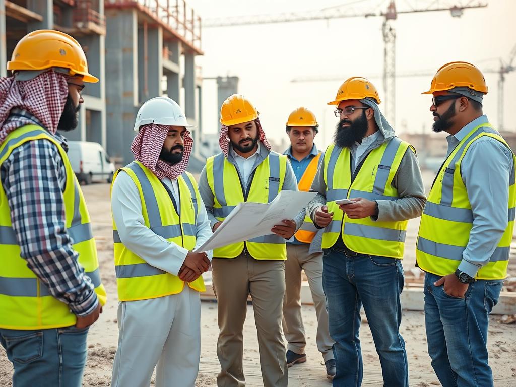 فريق عمل مؤسسة أجمل العييد للمقاولات العامة