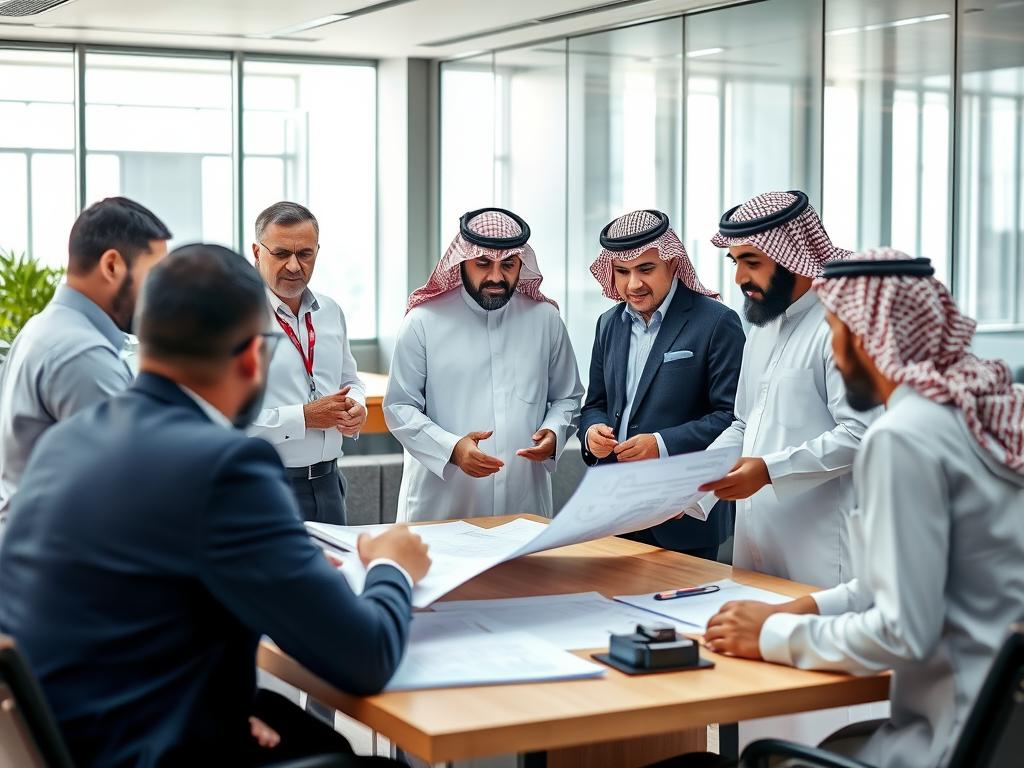 فريق عمل محترف في مؤسسة أجمل العييد للمقاولات العامة