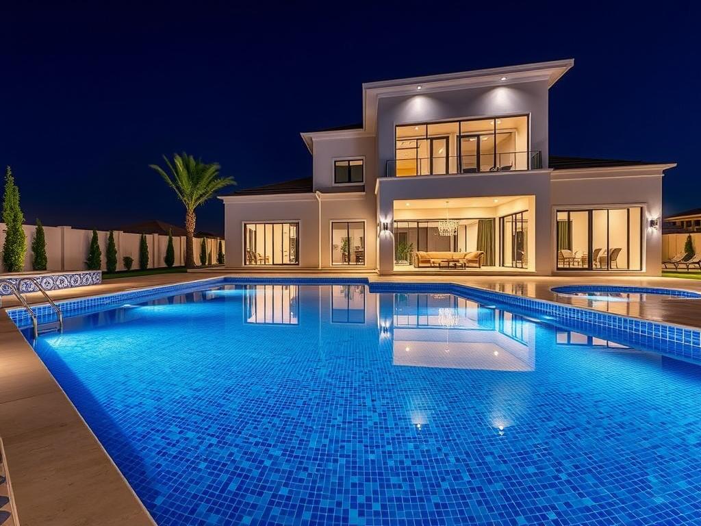 مشروع إنشاء مسبح فاخر لفيلا في حي النعيم بجدة