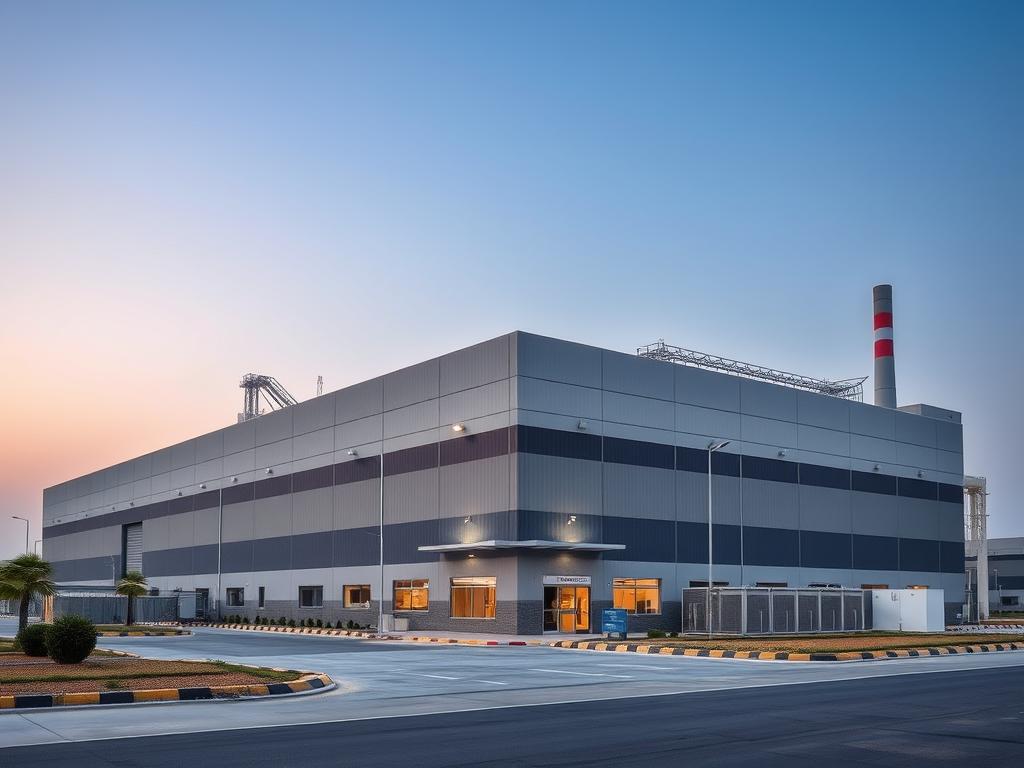 مشروع صناعي من تنفيذ مؤسسة أجمل العييد للمقاولات العامة