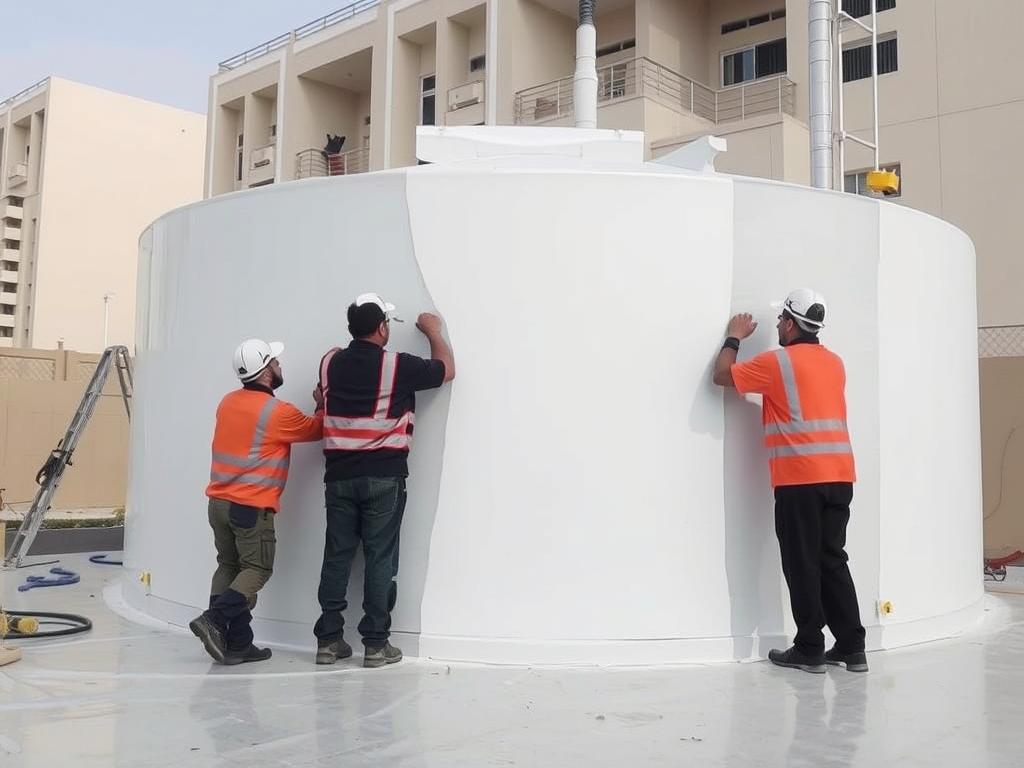 مشروع عزل خزان مياه لمجمع سكني في جدة
