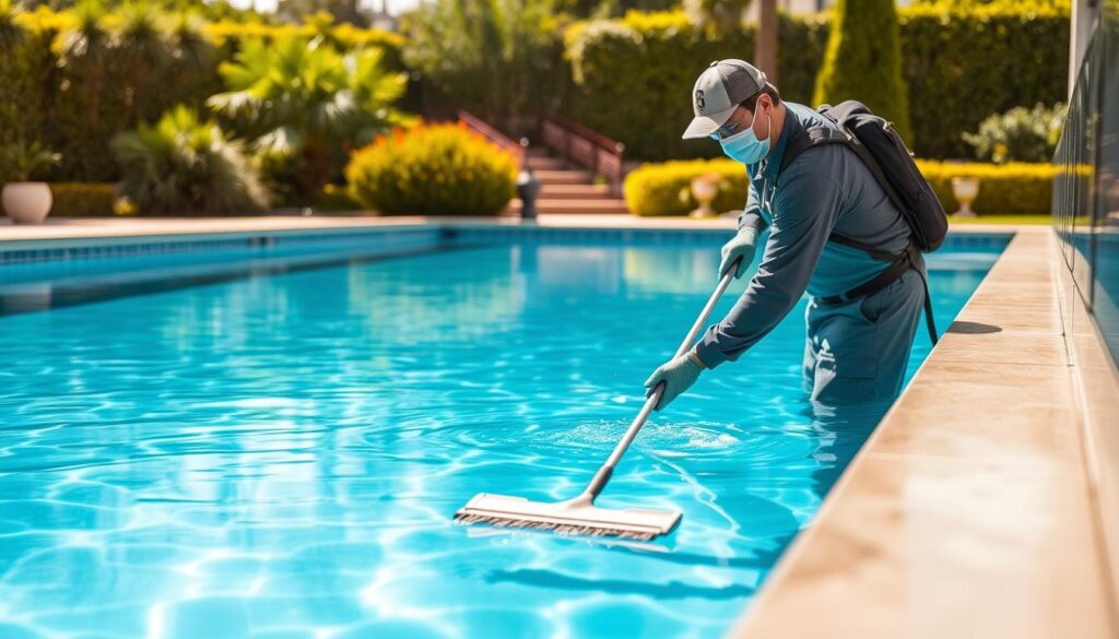 تنظيف المسابح