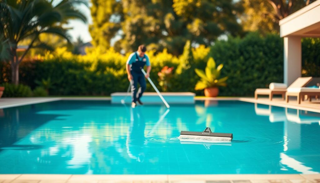 تنظيف المسبح
