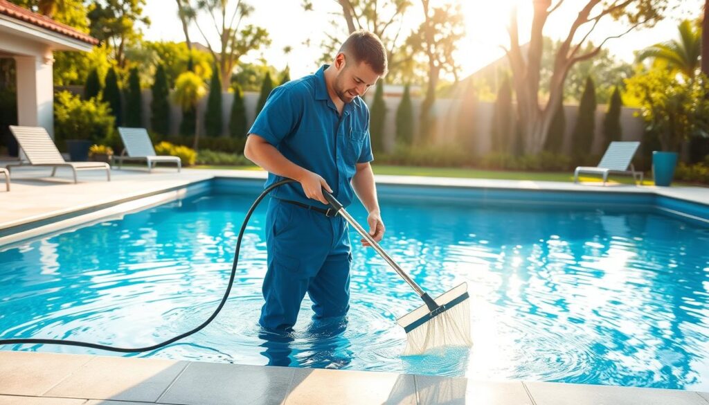 تنظيف مسابح