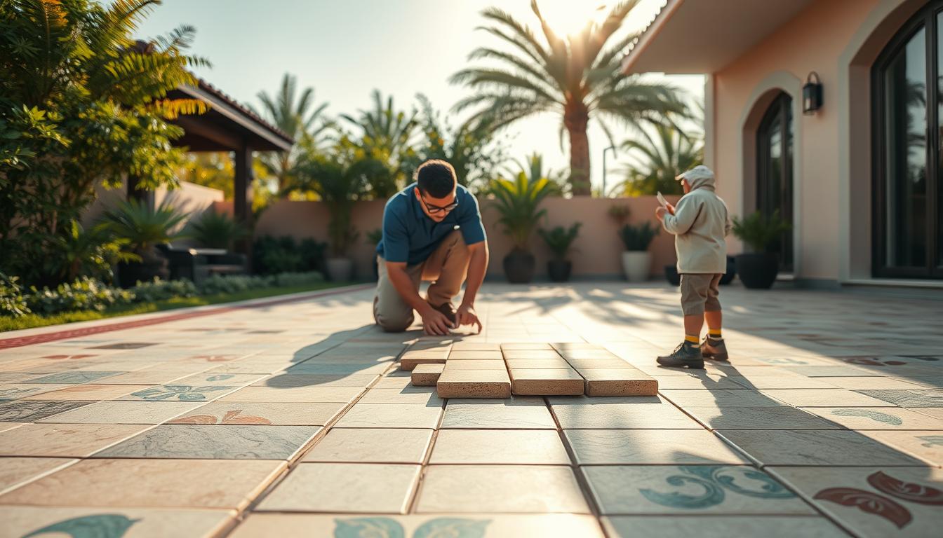معلم بلاط بحي أبحر الشمالية بجدة